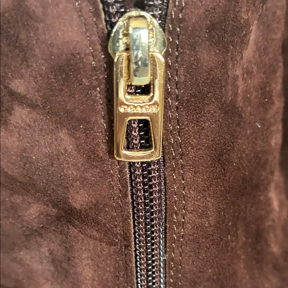 Coach Dark Brown Suede Ankle Booties - Picture 4 of 13